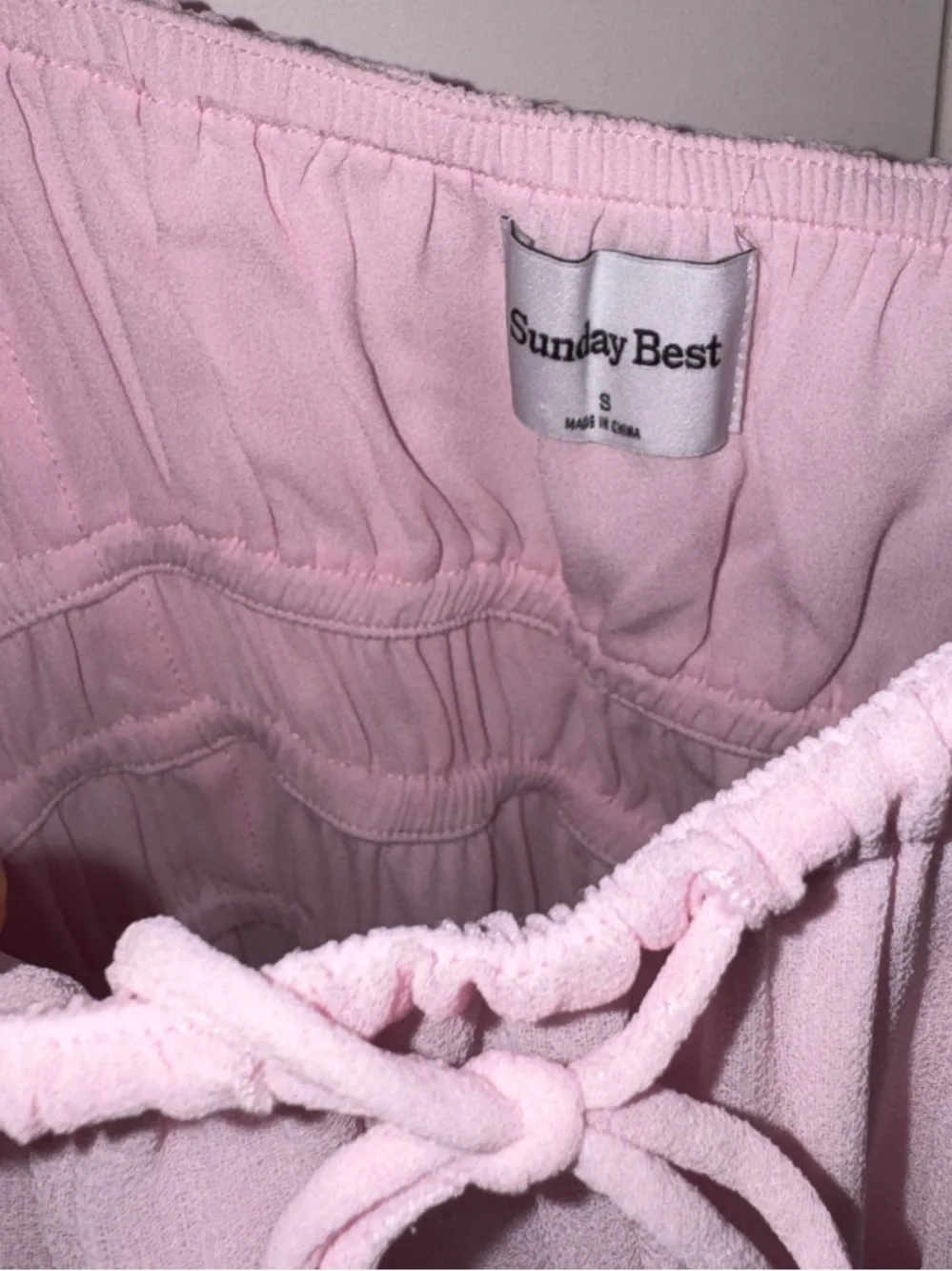 Aritzia Soft Pink Tiered Mini Dress - Picture 2 of 3